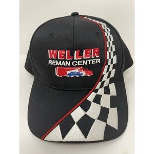 Weller Reman Center Hat Cap Black Adult Used Strapback